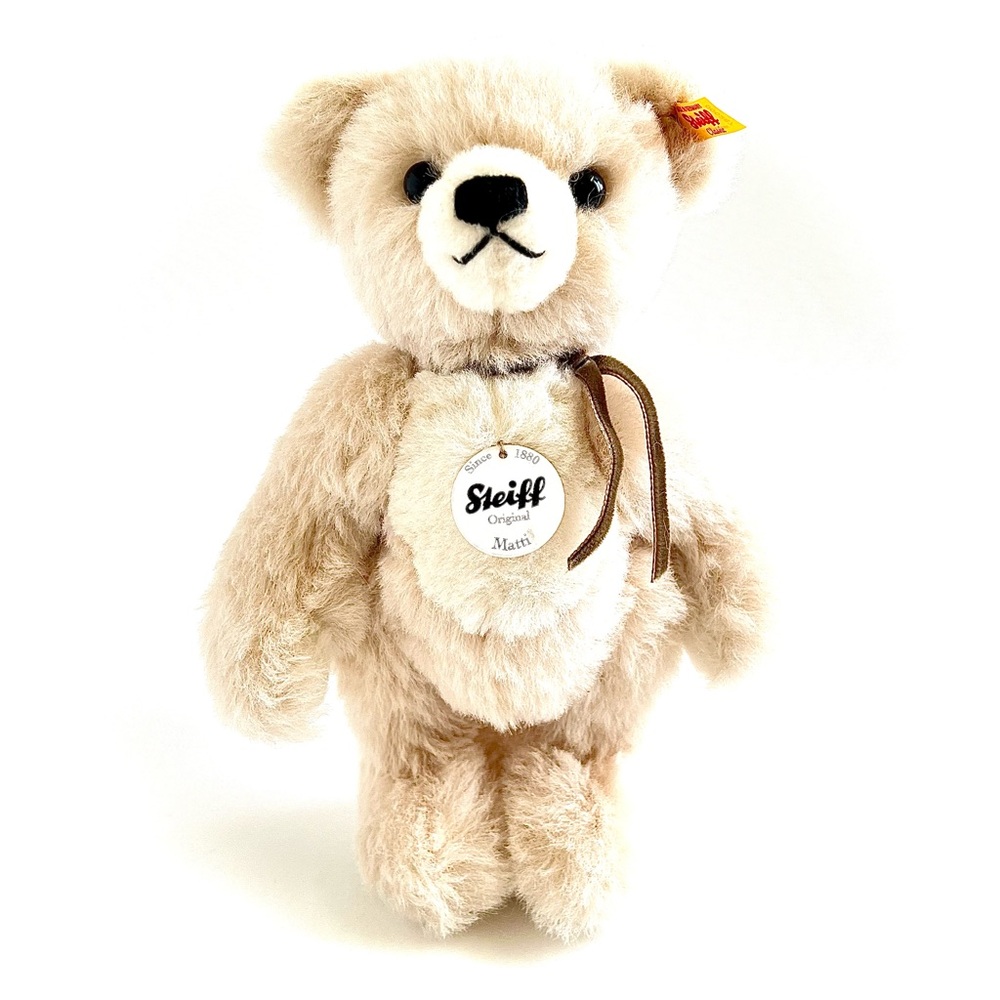 Steiff Matti Classic Teddy Bear 8.5” Posable Mohair Plush